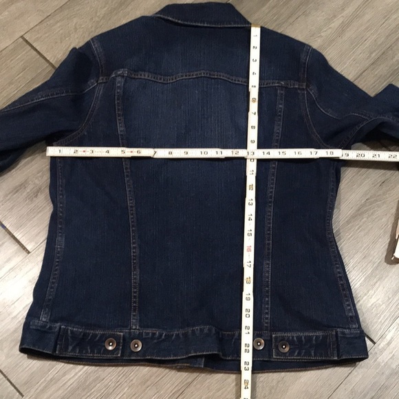 Style & Co Dark Wash Trucker Denim Jacket size M - Picture 7 of 9